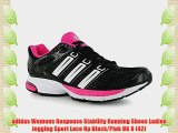 adidas Womens Response Stability Running Shoes Ladies Jogging Sport Lace Up Black/Pink UK 8