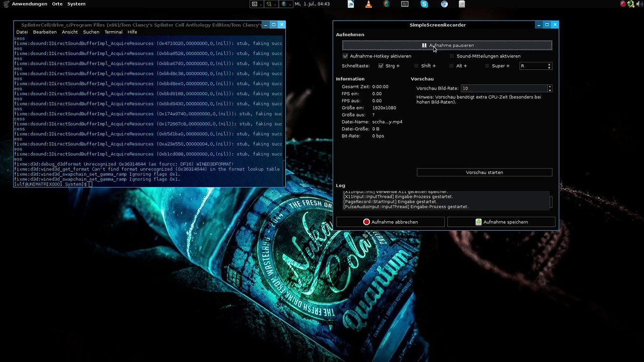 Arch Linux : Splinter Cell Chaos Theory [mesa 10.6.1 + wine-staging-compat 1.7.45 (pipelight repo)]