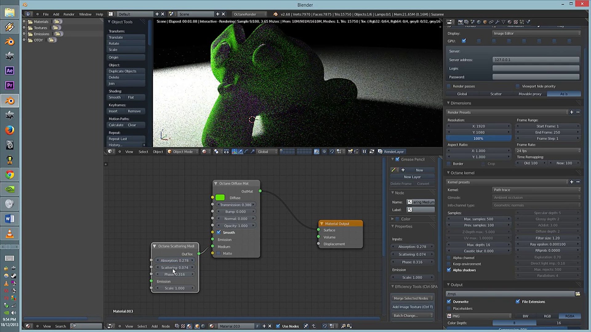 Octane Blender Tutorials - 8 - Subsurface Scattering - video Dailymotion