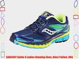 SAUCONY Guide 8 Ladies Running Shoe Blue/Yellow UK6
