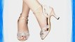 Abby Womens Latin Tango Ballroom Dance Party wedding Peep-toe Satin Dance-shoes Pink UK Size7