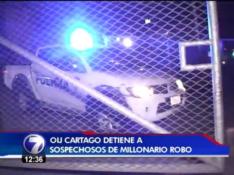 OIJ detuvo a sospechosos de robar 118 millones de colones en Cartago