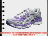 ASICS Womens Gel-Cumulus 15 W White/Snow/Lavender Running Shoes T3C5N 0100 5.5 UK 39 EU