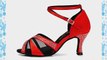 Minitoo Ladies Mesh Stylish Red Wedding Sandals Latin Dance Shoes 5 M UK