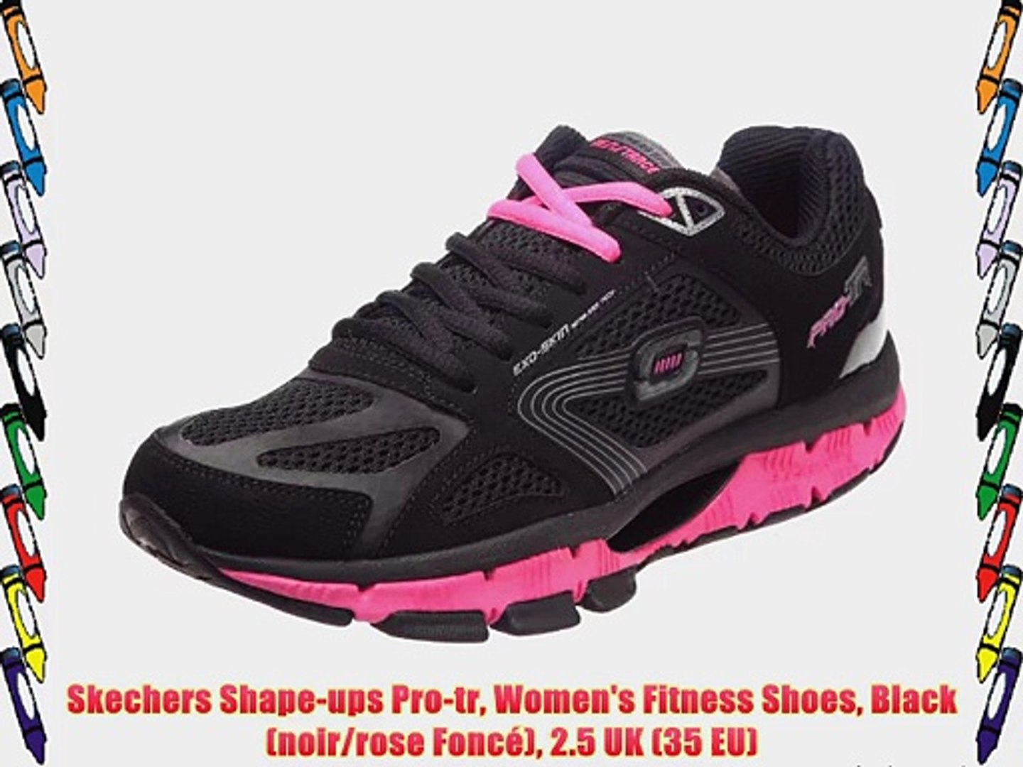 skechers shape ups womens black