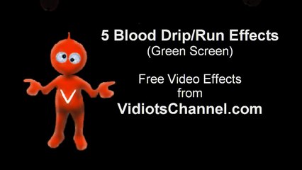 5 HD Blood Drip/Run FX (Green Screen)