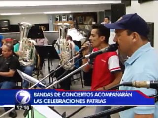 Las bandas de conciertos le pondrán sabor a las celebraciones patrias