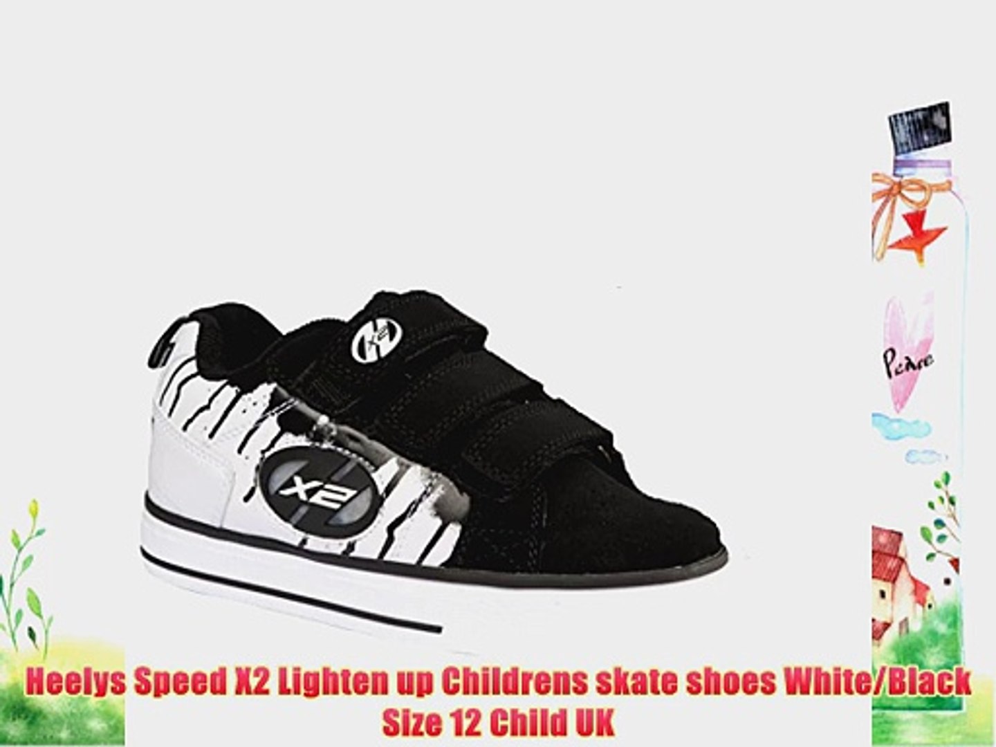 Heelys Speed X2 Lighten up Childrens skate shoes White/Black Size ...