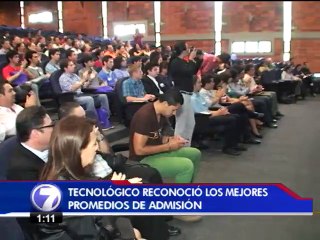 Instituto Tecnológico reconoció sus mejores promedios de admisión