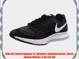 Nike Air Zoom Pegasus 31 Women's Running Shoes Black (Black/White) 6 UK (40 EU)