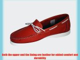 Beppi Superb Quality Ladies Portuguese Made Leather Deck Shoes Red UK 6