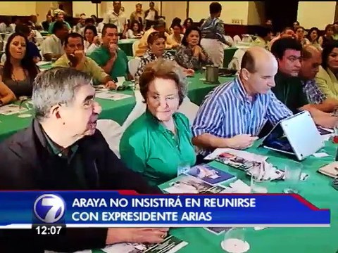 Araya no insistirá en reunirse con Óscar Arias