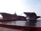 USS Forrestal (CV-59) aircraft carrier destroyer ship in Newport RI Rhode Island