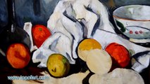 Art Reproduction (Paul Cezanne - Still Life with Fruit) Hand-Painted Oil Painting
