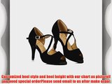 Minitoo Ladies Stiletto High Heel Black Suede Party Evening Wedding Sandals Modern Dance Shoes
