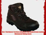 Size 7 Northwest Territory Womens Peak Shiny Brown Leather Waterproof Hiking Boots