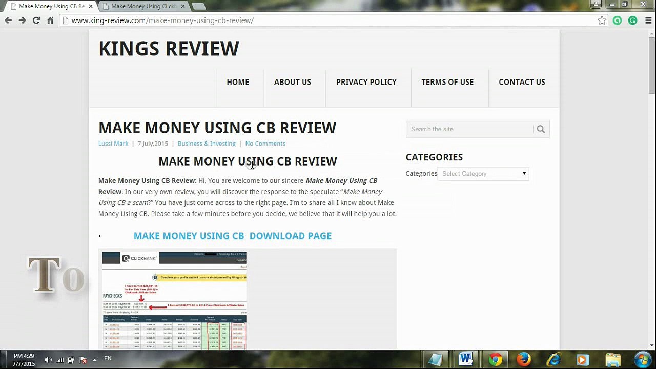 Make Money Using CB Review