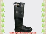 New Leather Waterproof Riding Yard Walking Stable Mucker Country Boots Black Sizes UK 5
