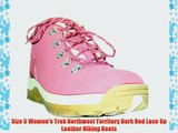Size 5 Women's Trek Northwest Territory Dark Red Lace Up Leather Hiking Boots