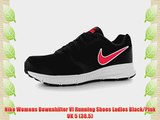 Nike Womens Downshifter VI Running Shoes Ladies Black/Pink UK 5 (38.5)