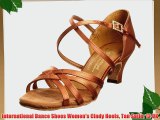 International Dance Shoes Women's Cindy Heels Tan Satin 12 UK