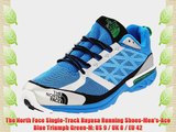The North Face Single-Track Hayasa Running Shoes-Men's-Ace Blue Triumph Green-M: US 9 / UK
