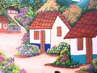 Una historia de superación detrás de artesanías y pinturas