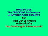 NonProfit Intern Tracking Spreadsheet