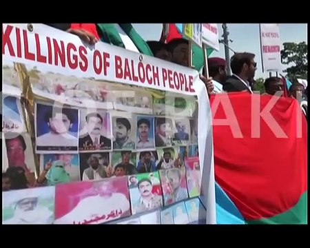 Protest in United Nations against Pakistan Army atrocities in Balochistan (480p)