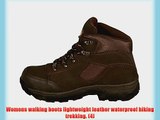 Womens walking boots lightweight leather waterproof hiking trekking. (4)