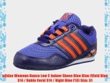 adidas Womens Dance Low C Indoor Shoes Blue Blau (Vivid Blue S14 / Bahia Coral S14 / Night