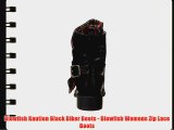 Blowfish Kaution Black Biker Boots - Blowfish Womens Zip Lace Boots