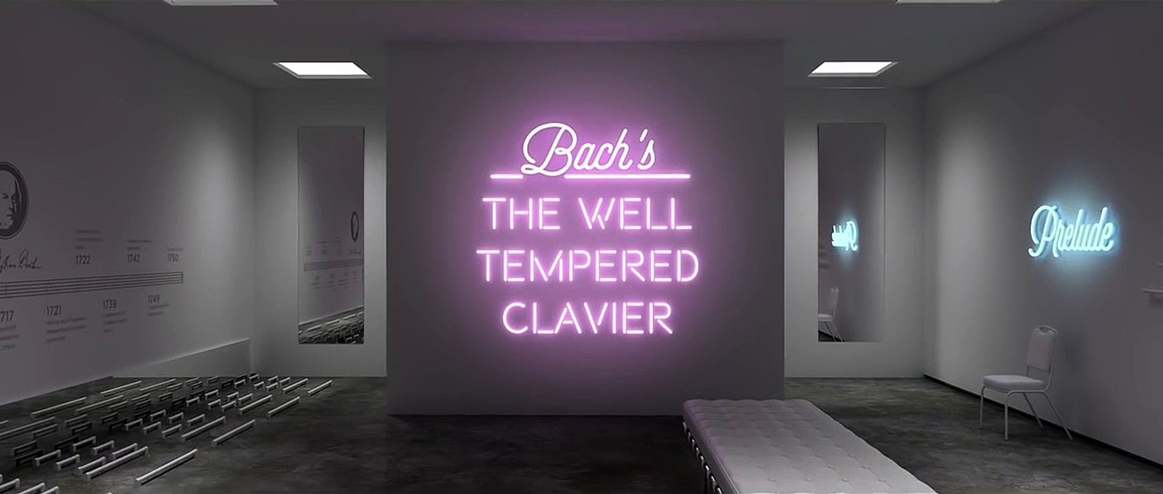 JS Bach's Well Tempered Clavier and Fugue Animation