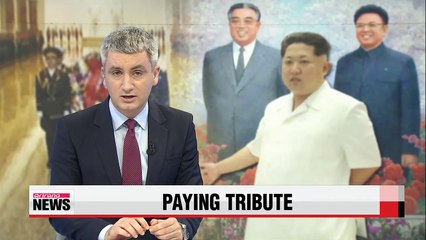N. Korean leader pays tribute to late grandfather and regime founder