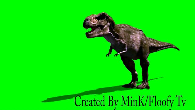 T-Rex Test Walk against Green Screen [1080p HD]