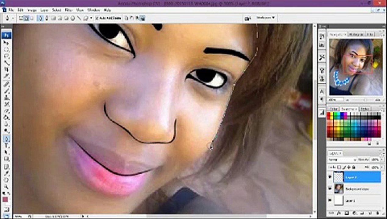 ADOBE PHOTOSHOP CARTOON EFFECT SOFT SKIN STYLE TUTORIAL BY MAC G CANDYS HOUSE