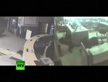 CCTV footage of Detroit police station shooting