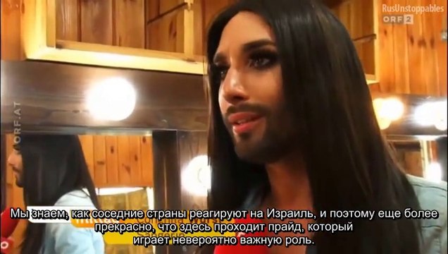 Conchita Wurst in Tel Aviv - ORF, heute mittag, 15.06.2015 (русские субтитры)