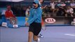 Tennis Ball girl picks up bug on tennis court in slow motion - Melbourne Australian Open