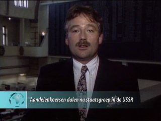 Aandelenkoersen dalen na staatsgreep in de USSR - 1991