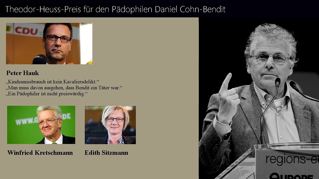Theodor-Heuss-Preis für den Pädophilen Daniel Cohn-Bendit