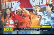Urresti realizó mitin en SJL: criticó a Keiko Fujimori y Alan García