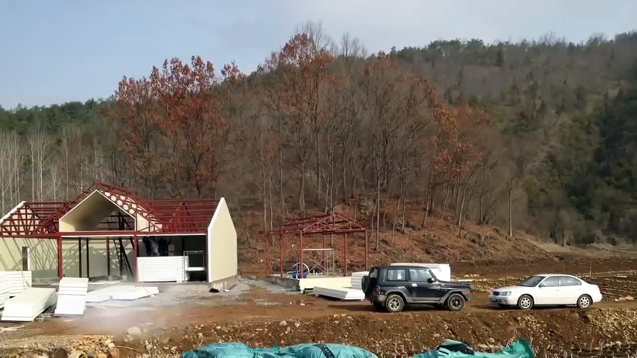건축다큐21 경량철골조 조립식주택 샌드위치판넬 시공