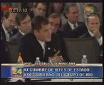 Insultos en Cumbre de Rio entre Uribe y Correa