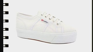 Superga 2790 Acotw Flatform Womens Laced Canvas Trainers White - 4