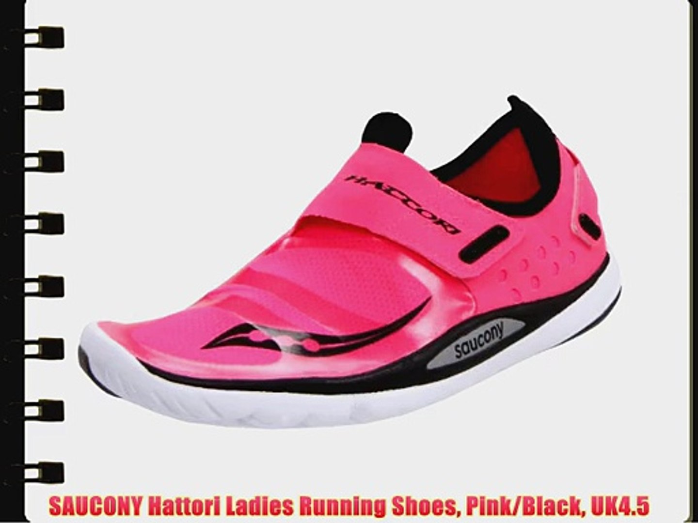 ⁣SAUCONY Hattori Ladies Running Shoes Pink/Black UK4.5