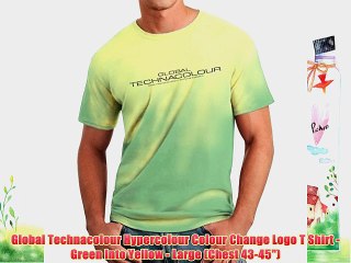 Global Technacolour Hypercolour Colour Change Logo T Shirt - Green Into Yellow - Large (Chest