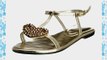 Unze Evening Sandals Womens Flip-flops L18378W Gold 8 UK