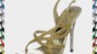 Unze Evening Sandals Womens Flip-flops L18846W Gold 4 UK