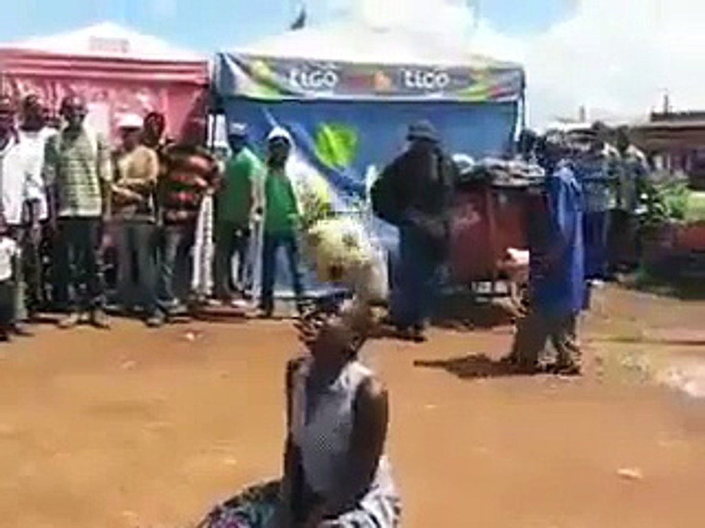 great football show from African woman